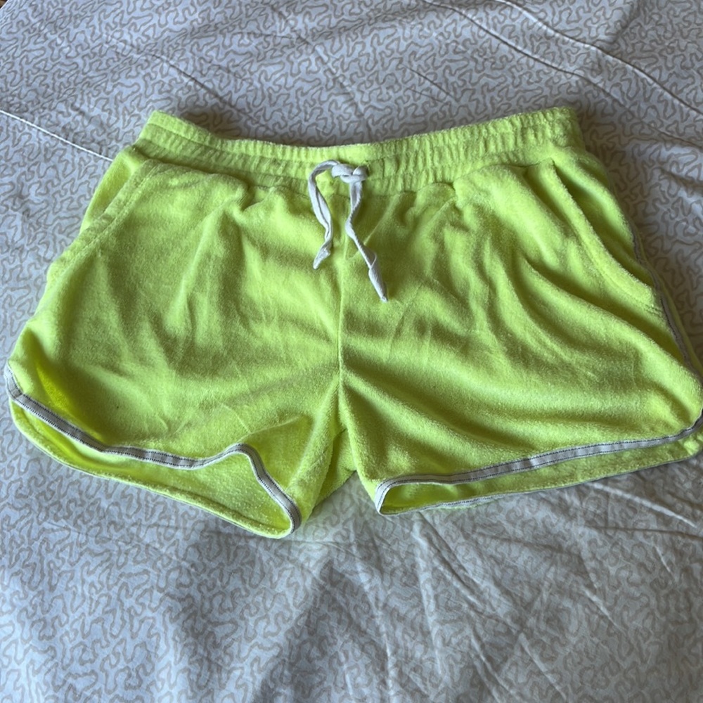 Crewcuts girls yellow terry shorts in size 12